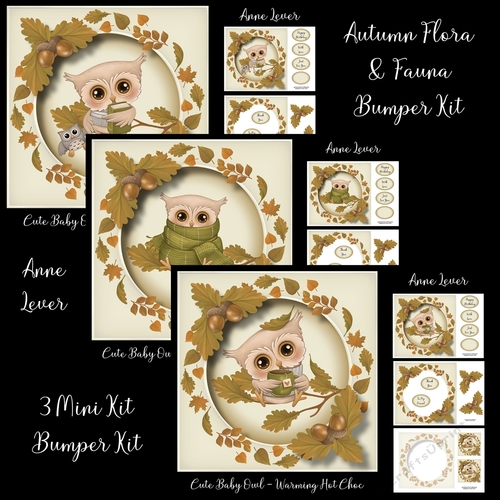 Cute Baby Owl Bumper Kit