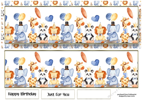 Landscape Lge DL - Birthday Animals