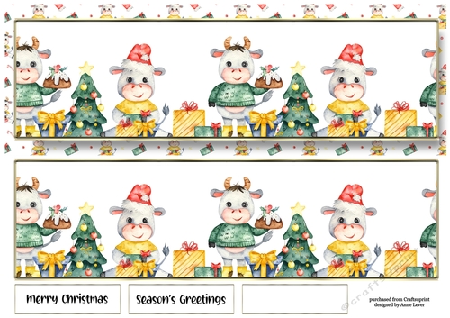 Landscape Lge DL - Christmas Cows
