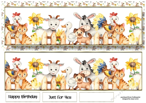 Landscape Lge DL - Cute Farm Animals