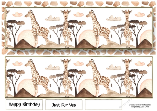 Landscape Lge DL - Giraffes