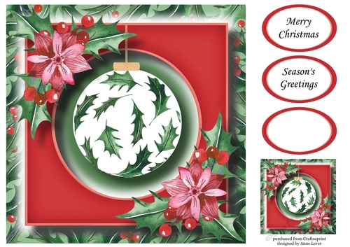 The Holly Bauble 3 8x8