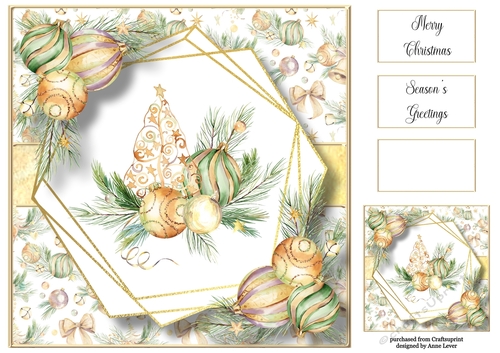 Gorgeous Golden Christmas - Tree 8x8