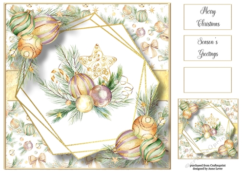 Gorgeous Golden Christmas - Star 8x8