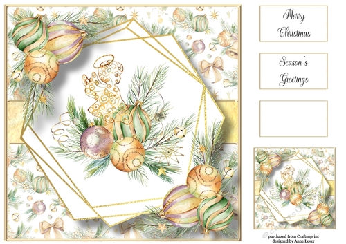 Gorgeous Golden Christmas - Angel 8x8