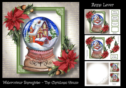 Watercolour Snowglobe - The Christmas House