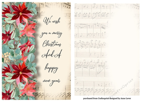 Christmas A5 Quick Topper With Floral Border + Insert 1