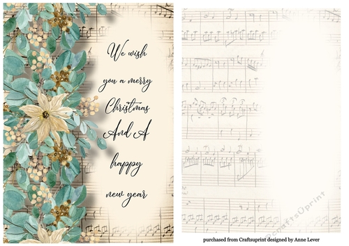 Christmas A5 Quick Topper With Floral Border + Insert 2