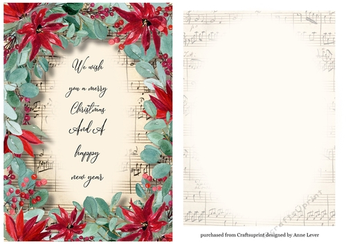 Christmas A5 Quick Topper With Floral Frame + Insert 1