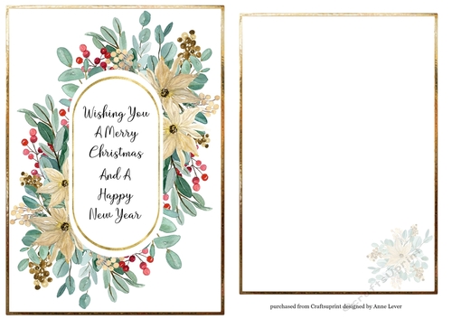 Christmas Poinsettia A5 Quick Topper + Insert 2