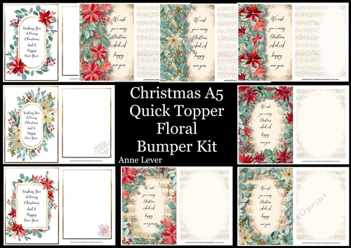 Christmas A5 Quick Topper Floral Bumper Kit
