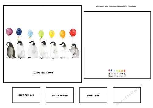 6x6 + Insert Baby Penguin Birthday