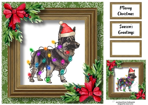 Santas Little Helper - German Shepherd 8x8