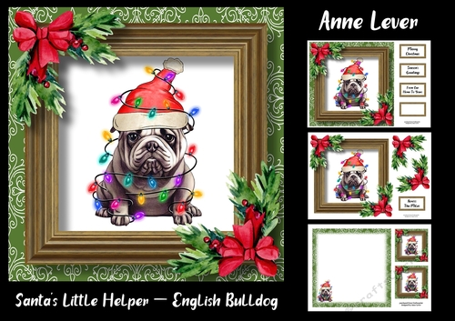 Santas Little Helper - English Bulldog