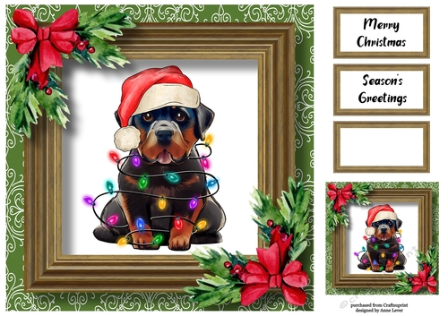 Santas Little Helper - Rottweiler 8x8