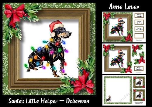 Santas Little Helper - Doberman