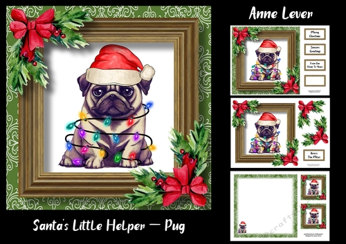 Santas Little Helper - pug