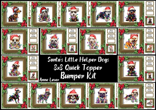Santas Little Helper Dogs QUICK TOPPER Bumper kit