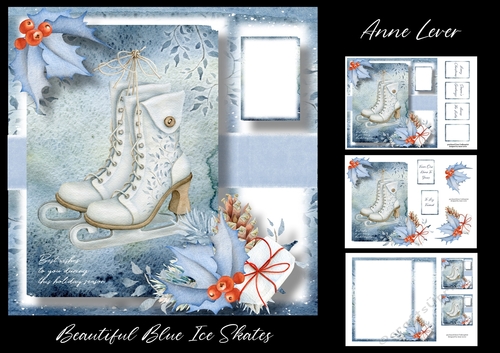 Beautiful Blue Ice Skates