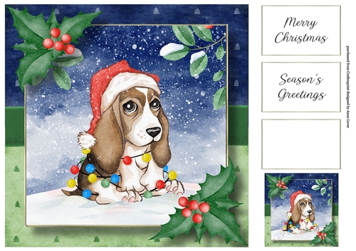 Merry Woofmas - Christmas Lights 8x8