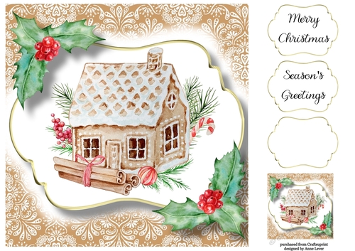 Yummy Christmas - Gingerbread House 8x8