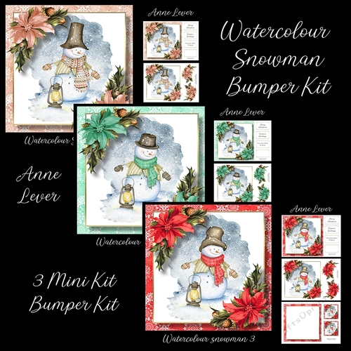 Watercolour Snowman Bumper Kit