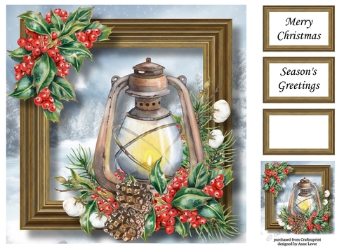 Gorgeous Christmas Lantern 3 8x8