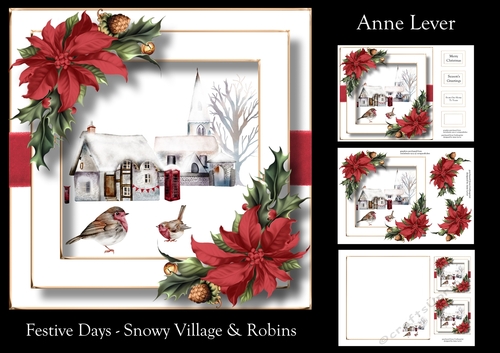 Festive Days - Snowy Village & Robins