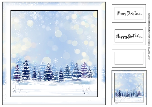 Simple Winter Landscape 1 (christmas or birthday)