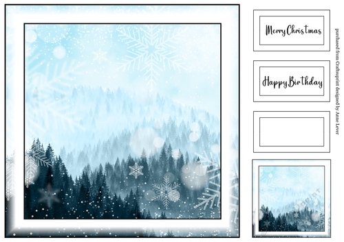 Simple Winter Landscape 3 (christmas or birthday)
