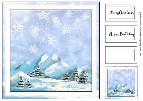 Simple Winter Landscape 9 (christmas or birthday)
