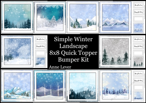 Simple Winter Landscape Bumper Kit (christmas or birthday)