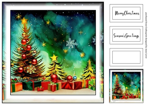 Simple Alcohol Ink Colourful Christmas 1