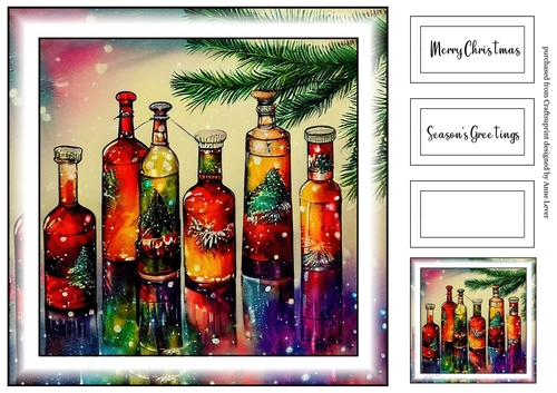 Simple Alcohol Ink Colourful Christmas 2