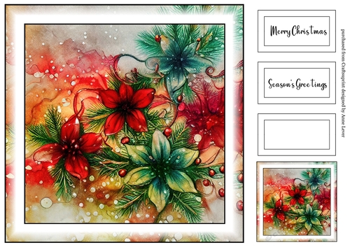Simple Alcohol Ink Colourful Christmas 4
