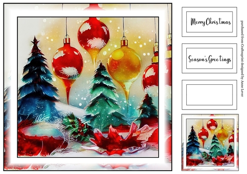 Simple Alcohol Ink Colourful Christmas 6