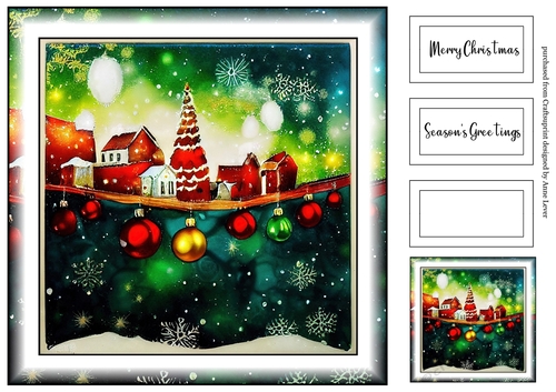 Simple Alcohol Ink Colourful Christmas 8
