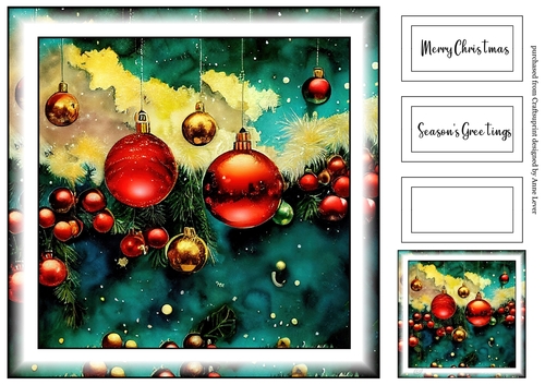 Simple Alcohol Ink Colourful Christmas 9