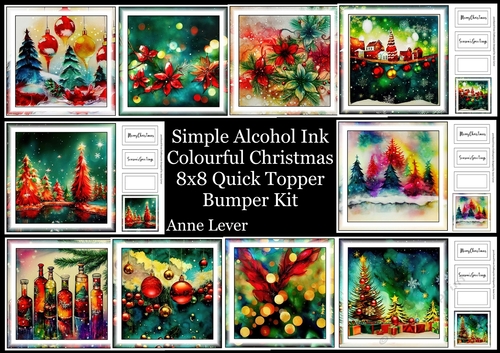 Simple Alcohol Ink Colourful Christmas Bumper Kit