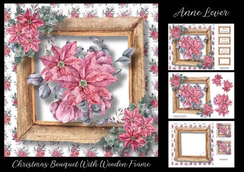 Christmas Bouquet With Wooden Frame 1