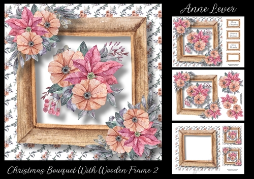 Christmas Bouquet With Wooden Frame 2