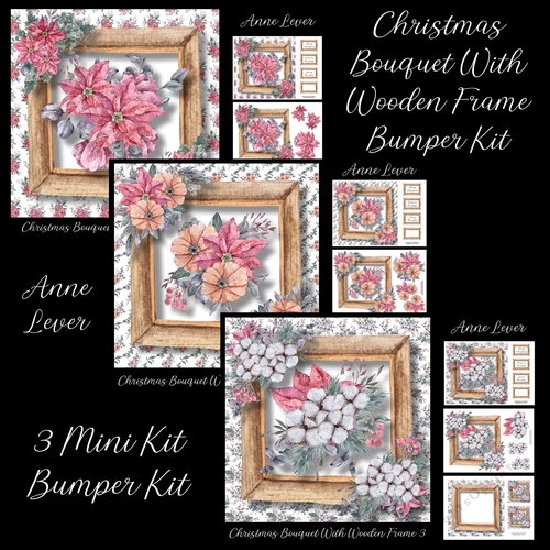 Christmas Bouquet With Wooden Frame Bumper Kit