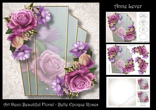Art Deco Beautiful Floral - Belle Epoque Roses