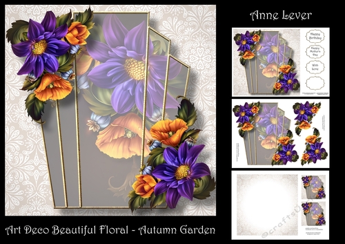 Art Deco Beautiful Floral - Autumn Garden