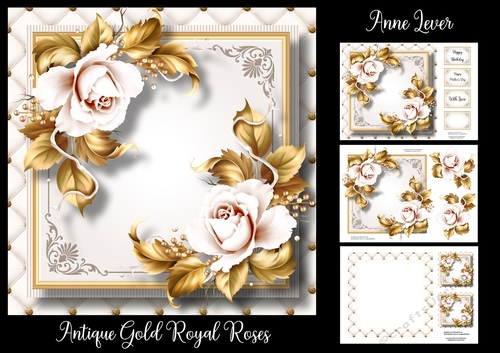 Antique Gold Royal Roses