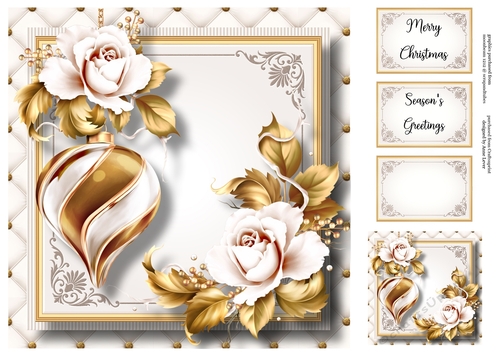 Antique Gold Royal Christmas 8x8