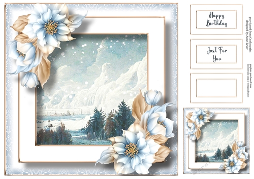 Gorgeous Winter Landscape Birthday 4 8x8