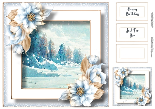 Gorgeous Winter Landscape Birthday 3 8x8