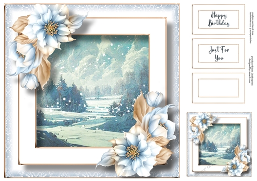 Gorgeous Winter Landscape Birthday 2 8x8