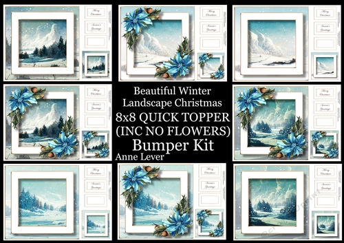 Beautiful Winter Landscape Christmas QUICK TOPPER Bumper Kit (inc no flowers)